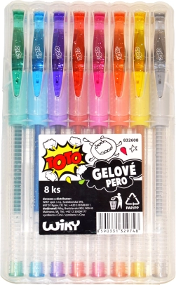 Zestaw długopisów żelowych – 8 kolorów