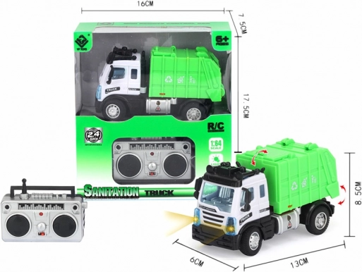 R/C Mini Śmieciarka z LED Światłami