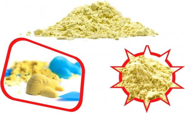 Magiczny kinetczny piasek dla dzieci 1 kg – żółty