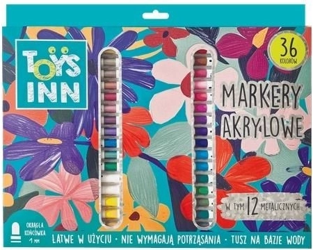 Markery akrylowe TOYSINN – zestaw 36 kolorów