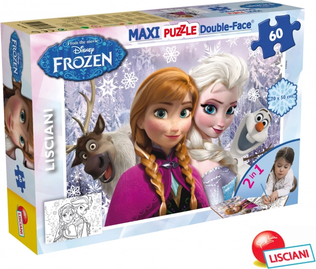 Kraina Lodu Puzzle Maxi 60 Elsa i Anna 70x50 cm 2w1