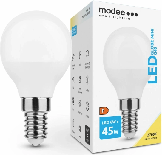 Żarówka LED Modee Lighting Globe Mini G45 6W E14 ciepła biel
