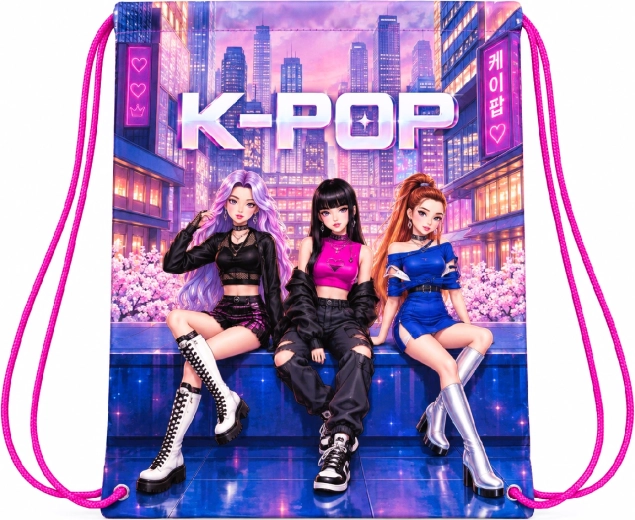 Dziecięcy worek na plecy K-Pop Demon Hunters różowy
