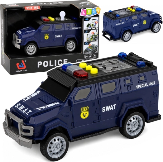 Auto jednostki SWAT ze światłami i dźwiękami 1:32, 15 cm - 1 sztuka