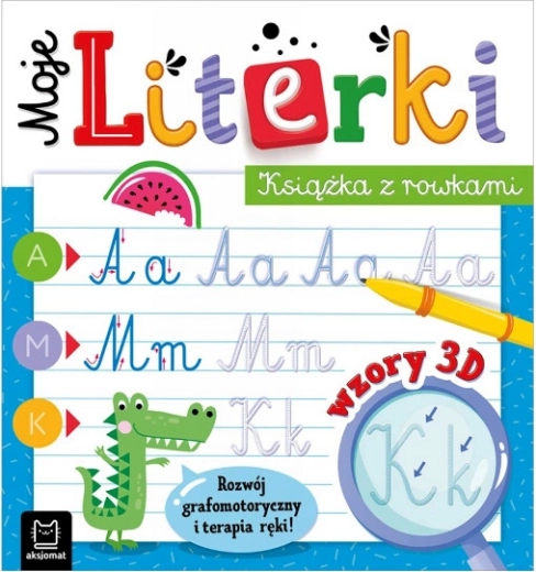 Moje literki – książka z rowkami i wzorami 3D