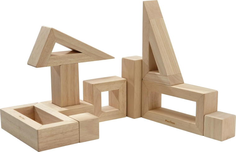 PlanToys puste drewniane klocki