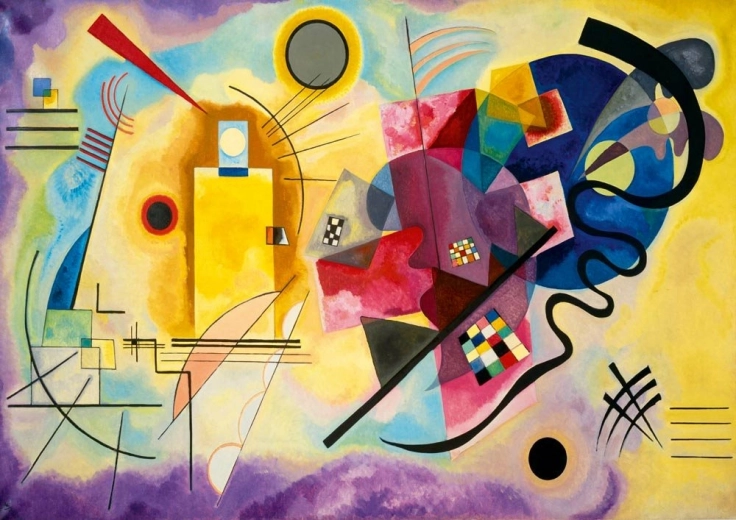Puzzle żółte, czerwone, niebieskie 1000 elementów
