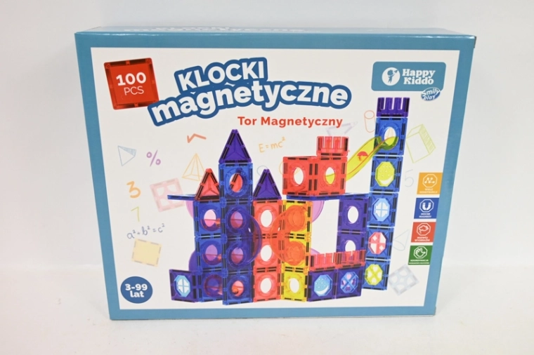 SmilyPlay magnetyczne klocki konstrukcyjne 100 elementów z torem kulkowym