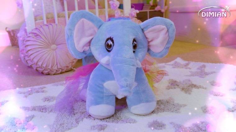 Interaktywne pluszowe słoniątko Lola z polskimi bajkami