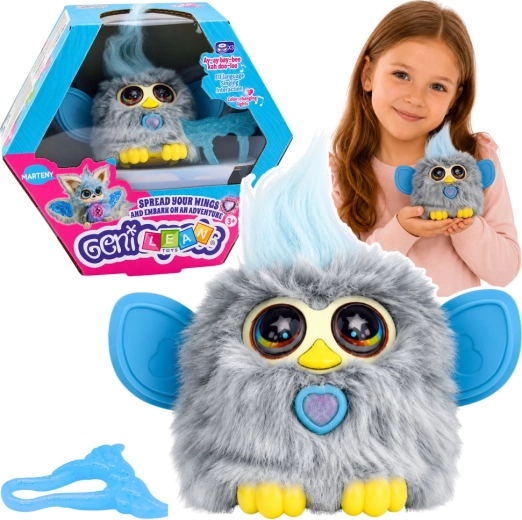 Interaktywne stworzenie Genie Pets ze światłami i dźwiękami, szare