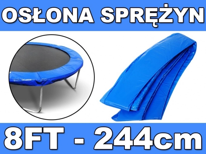 Ochronny kołnierz na sprężyny do trampoliny ogrodowej 244 cm (8 FT) – niebieski
