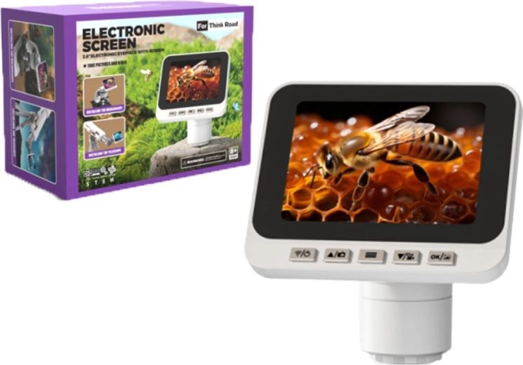 Cyfrowy elektroniczny okular z ekranem LCD 2,8" i Wi‑Fi do mikroskopów i teleskopów
