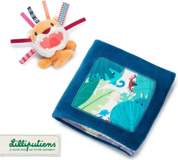 Lilliputiens - Książka z mini pacynką Lew Jack 9 m+