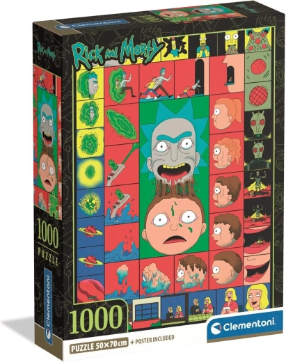 CLEMENTONI puzzle RICK AND MORTY: kultowe momenty 1000 elementów