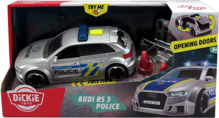 Dickie Audi RS3 czeska policja ze światłem i dźwiękiem
