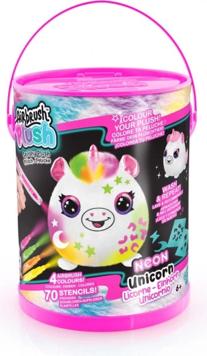 Kreatywny zestaw Airbrush Neon z pluszakami Squish