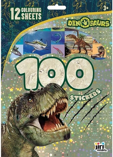 Naklejki i kolorowanki dinozaury – 100 szt.