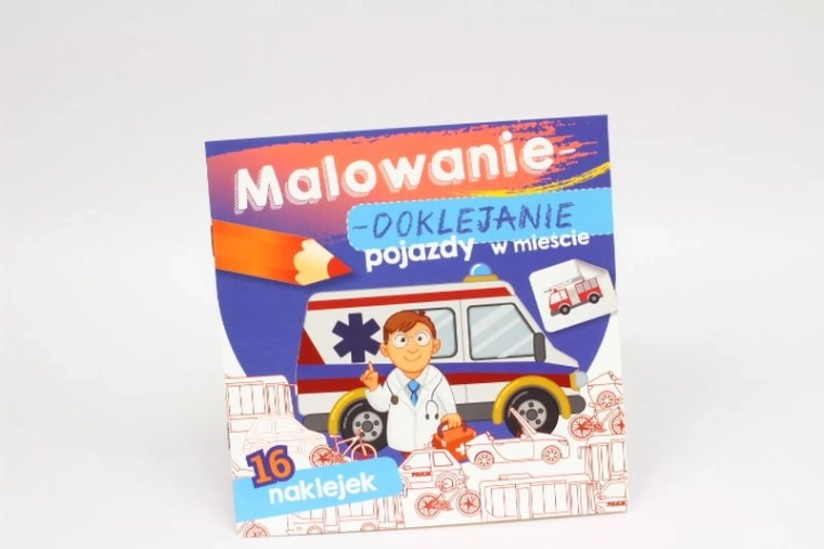 Kolorowanie i naklejanie: pojazdy w mieście
