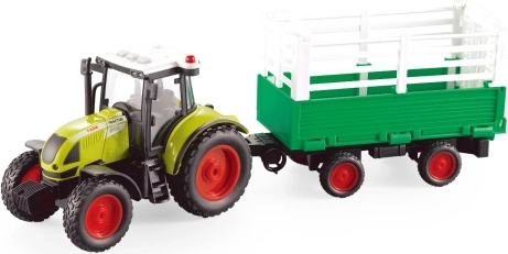 Traktor z przyczepą na baterie