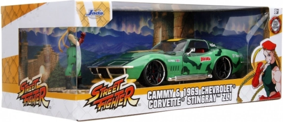 Jada Toys Street Fighter 1969 Chevrolet Corvette 1:24 z figurką Cammy