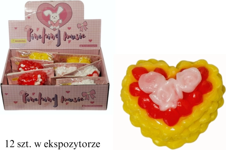 Antystresowe ciastko do zgniatania w kształcie serca
