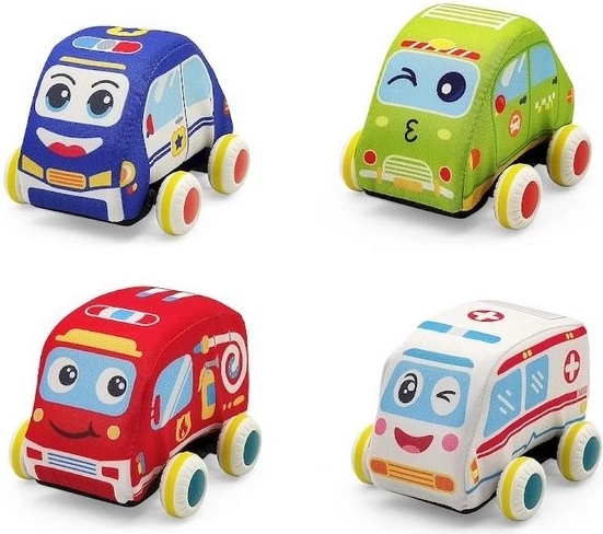 SmilyPlay miękkie pluszowe autko służb ratunkowych (ambulance) - 1 szt.