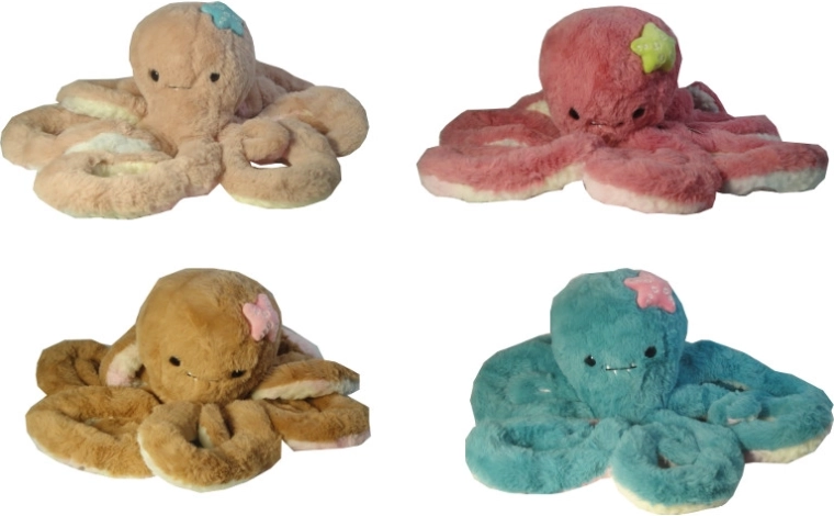 Pluszowa ośmiornica 45 cm z silikonowymi przyssawkami