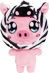 Pluszowa świnka w bluzie zebra