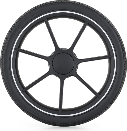 Płynna jazda dzięki dużym gumowym kołom i amortyzacji