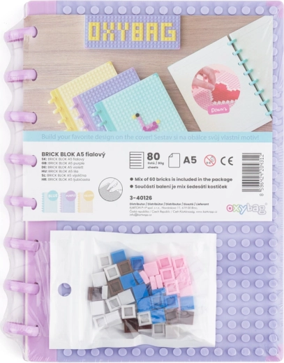 Liniowany notes A5 Brick fioletowy