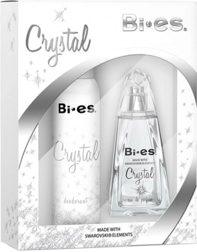 Zestaw prezentowy dla kobiet BI-ES Crystal – woda perfumowana 100 ml + dezodorant 150 ml
