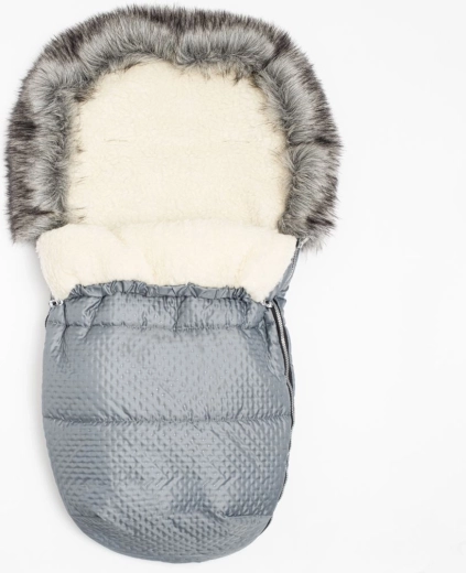 Zimowy śpiworek z wełną New Baby Lux Wool, grafitowy