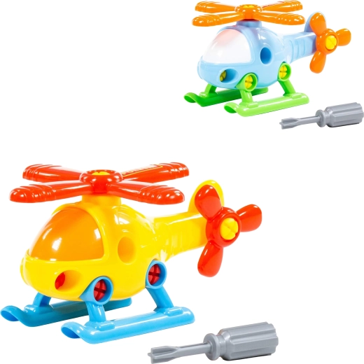 Dziecięcy rozkręcany helikopter ze śrubokrętem - 1 sztuka