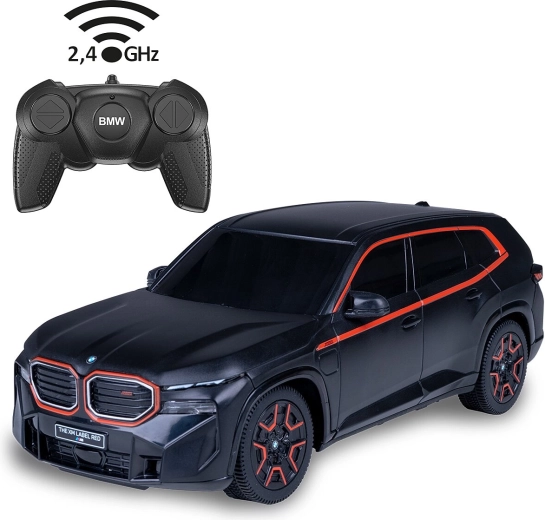 Zdalnie sterowany samochód BMW XM w skali 1:24, czarny