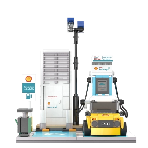 Kompaktowe żółte auto wraz z miejscem parkingowym