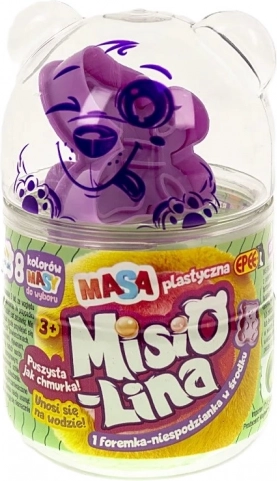 Misiolina pływająca plastelina różowa 60 g z foremką