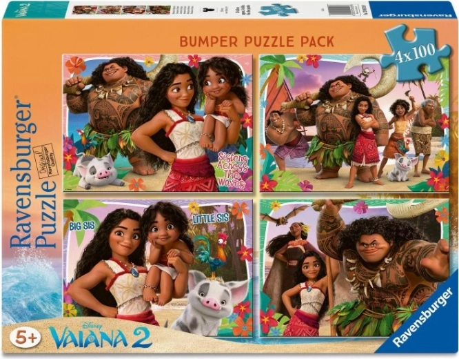 Puzzle Ravensburger Vaiana 2 – 4×100 elementów