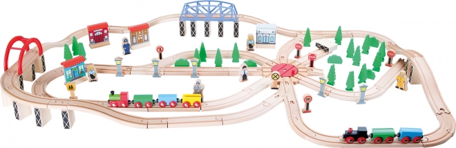 Kolejkowy świat transportu kolejowego Small Foot 140 elementów