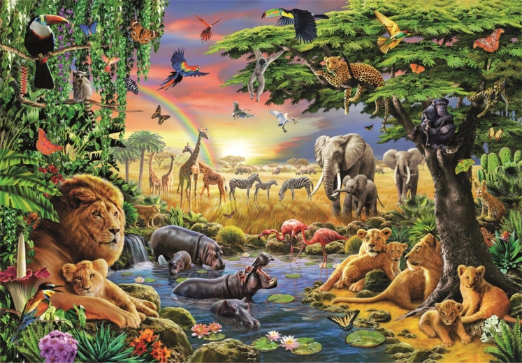 Puzzle Afrykańskie spotkanie 2000 elementów