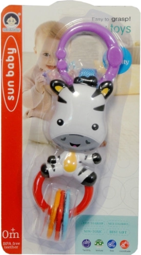 Zawieszka grzechotka zebra dla niemowląt