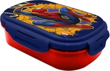 Lunch box Spider-Man ze sztućcem 2w1 (łyżka + widelec) 21 × 14 × 6 cm
