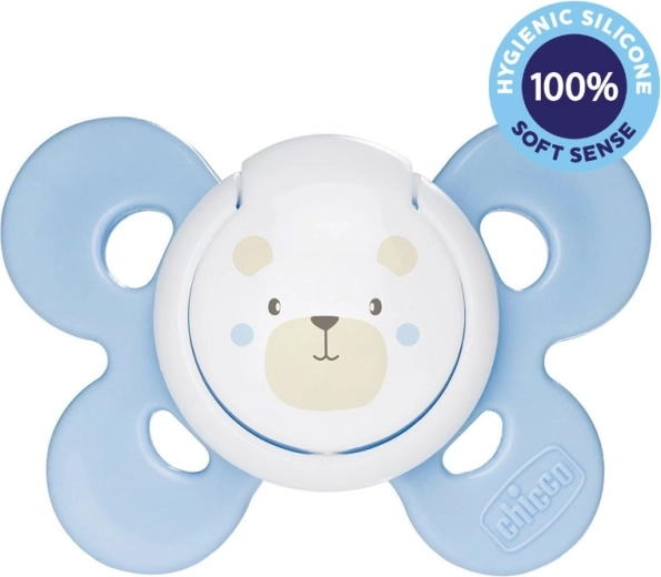 Chicco smoczek Physio Comfort silikon 2–6 miesięcy, dla chłopców – miś