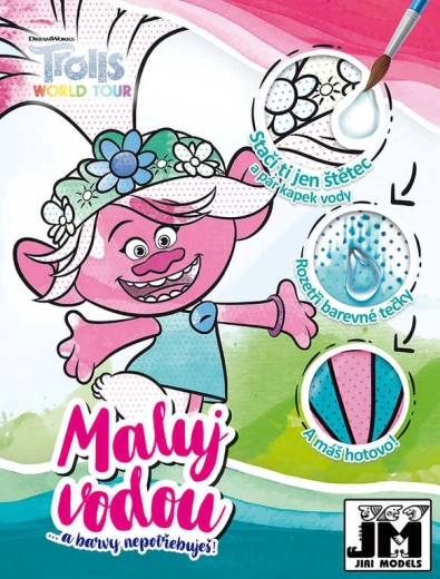Jiri Models maluj wodą Trolle 2 kolorowanki - 1 sztuka