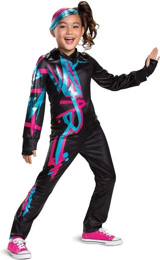 Kombinezon z kapturem i wyrazistą grafiką