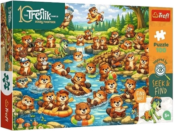 Puzzle Trefl Seek & Find „Bobry w akcji” 100 elementów