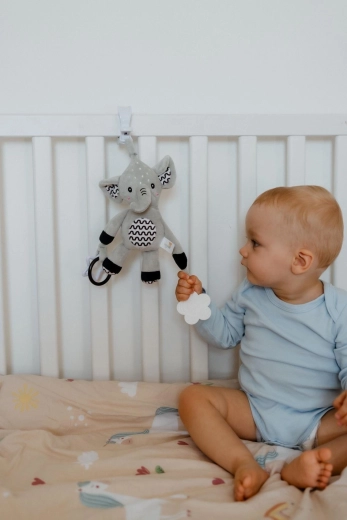 Delikatna grzechotka i szeleszczące uszka