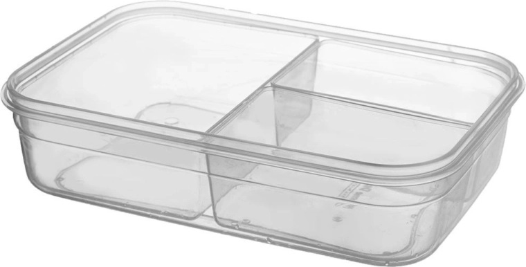 Trzy wyjmowane przegródki dla porządku i świeżości