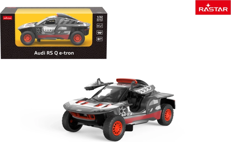 Metalowy samochód Rastar Audi RS Q e-tron 1:32 szary - 1 szt.