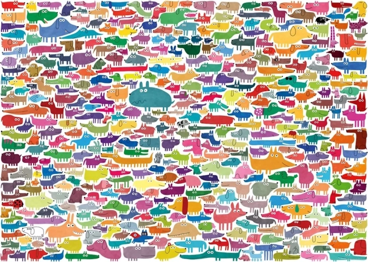 Ravensburger Puzzle 387 psów i 1 kot XXL 300 elementów
