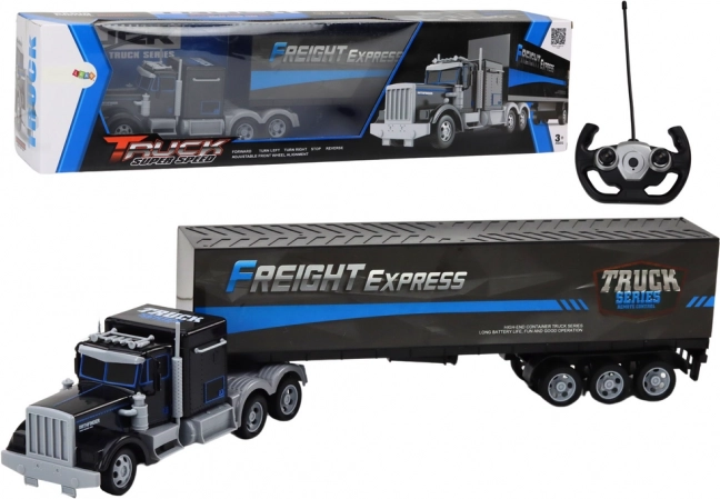 Zabawna zdalnie sterowana ciężarówka z LED światłami 27MHz niebieska